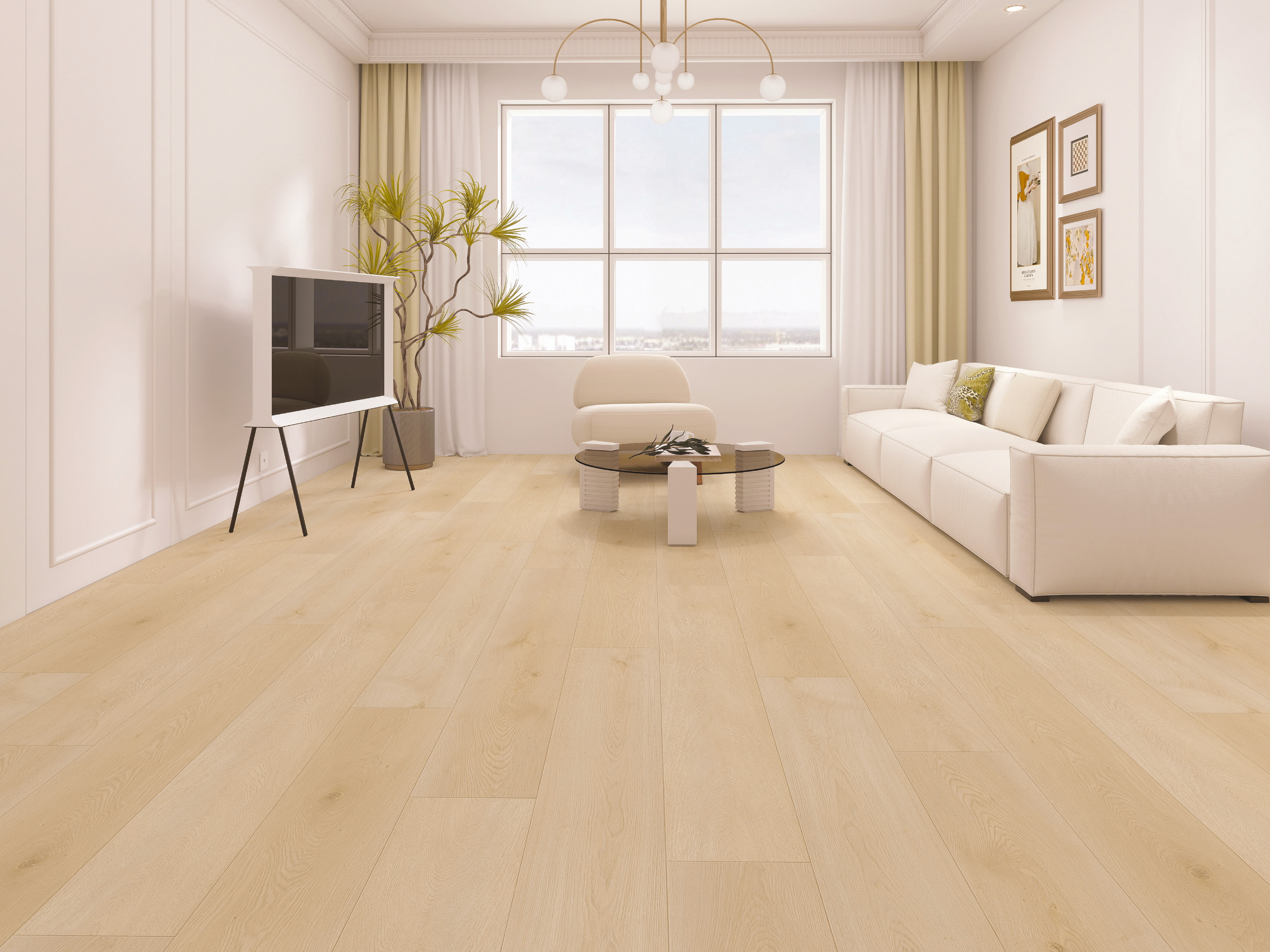 Bright room with Latte Oak flooring
