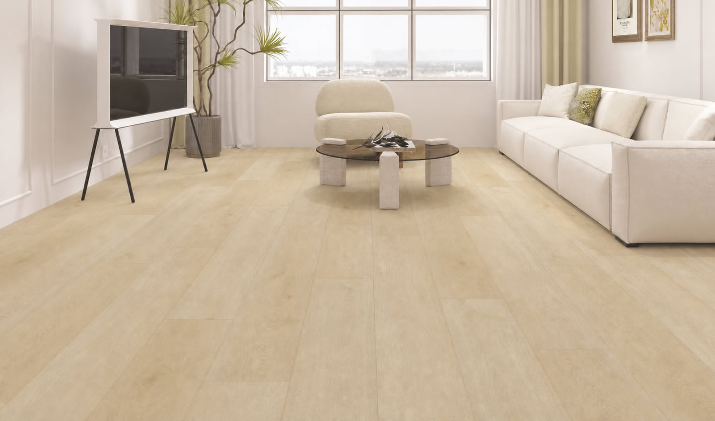 Bright room with Latte Oak flooring